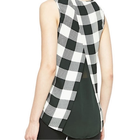 🦴Anthropologie - RAG & BONE Harper Magnified Houndstooth Silk SZ L - Picture 7 of 11